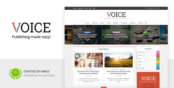 Download Voice v.2.4.1 - Clean News/Magazine WordPress Theme Free