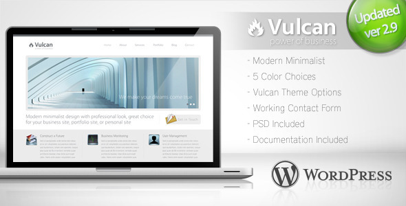 Download Vulcan - Minimalist Business Wordpress Theme 4 Free
