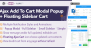 Download WooCommerce AJAX Add To Cart + Floating Cart Popup Modal + Sidebar - Free Wordpress Plugin