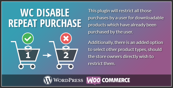 Download Woocommerce Disable Repeat Purchase  - Free Wordpress Plugin