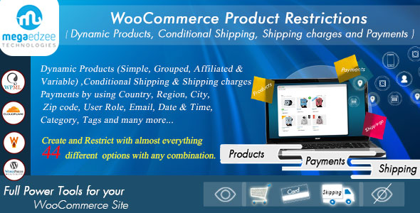 Download WooCommerce Product Restrictions Dynamic Products, Conditional Shipping, Charges and Payments - Free Wordpress Plugin