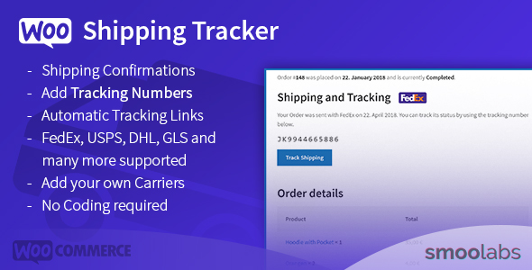 Download WooCommerce Shipping Tracker Let Your Customers Track Their Shipments! - Free Wordpress Plugin