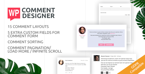 Download WP Comment Designer- Customize And Design WordPress Comments And Comment Form  - Free Wordpress Plugin