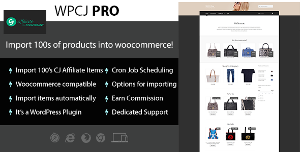 Download WPCJ Pro WooCommerce CJ Affiliate WordPress Plugin - Free Wordpress Plugin
