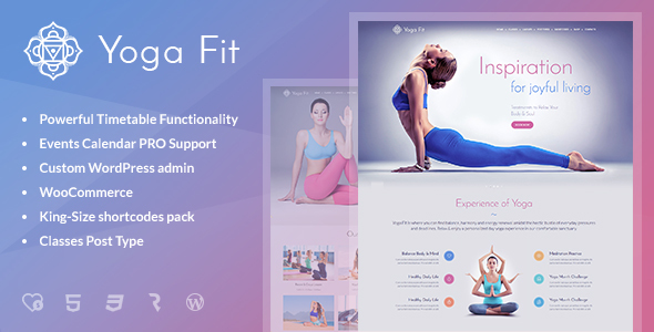 Download Yoga Fit v.1.0.6 – Sports, Fitness & Gym WordPress Theme Free