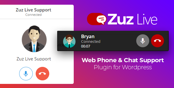 Download Zuz Live Web Phone Call & Chat Support Plugin for WordPress   – Free WordPress Plugin