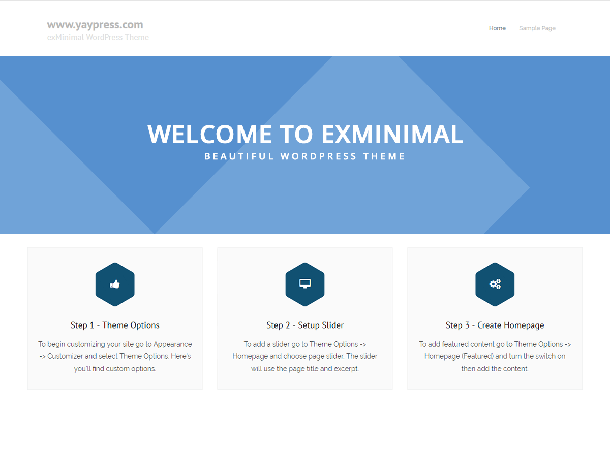 Download exMinimal 1.0.3 – Free WordPress Theme