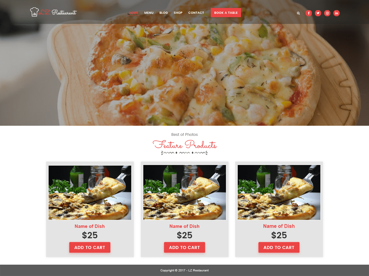 Download lzrestaurant 1.6.5 – Free WordPress Theme