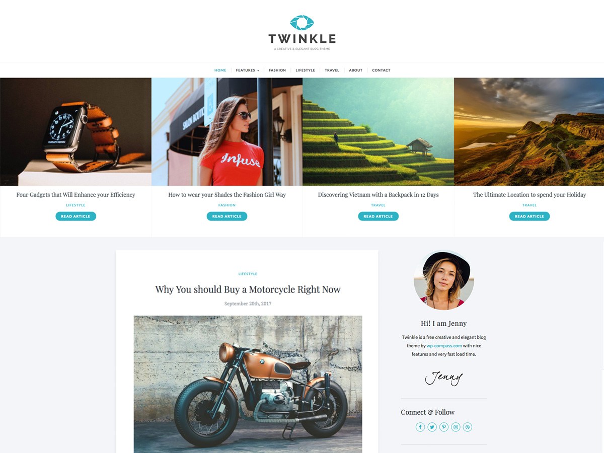 Download twinkle 1.0.6 – Free WordPress Theme